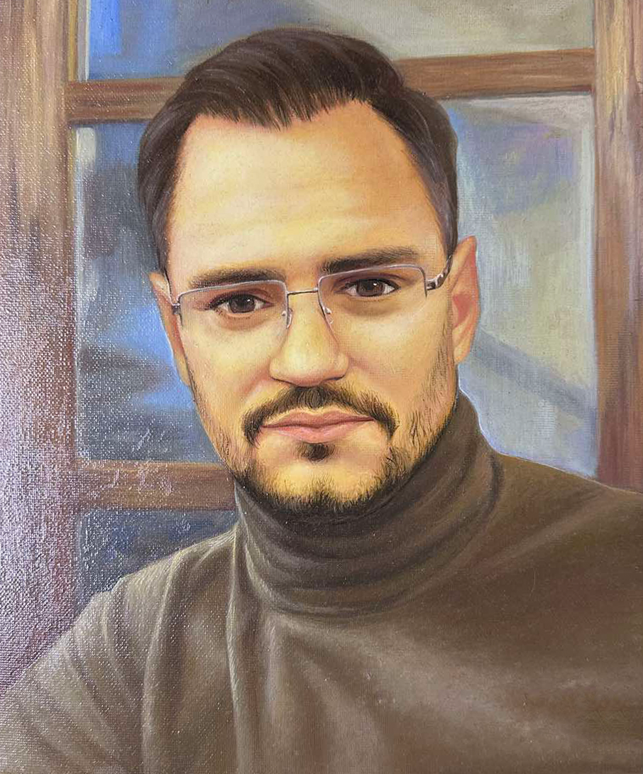 Portretul unei femei — pictat manual pe pânză