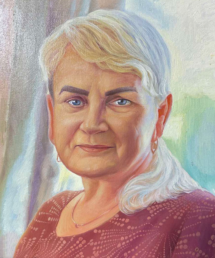 Portretul unui copil — pictat manual pe pânză